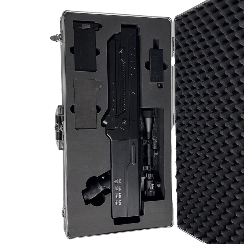  齐干却勒街道手持便携式枪型低空防御反制四通道B型